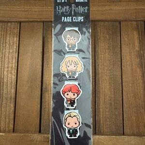 Harry Potter Magnetic Page Clips Set of 4 – Harry, Hermione, Ron,‎ Draco – New